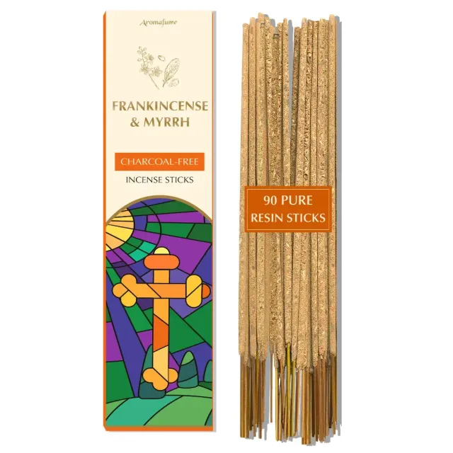 Aromafume Incenso e Mirra Bastoncini Incenso 90 Pezzi Resinosi