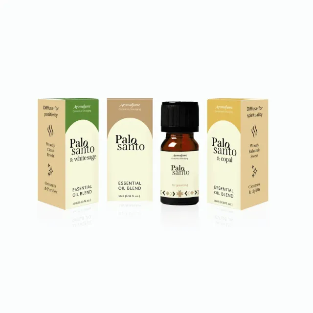 Aromafume Palo Santo Essential Oil Diffuser Blend Trio set diffusori