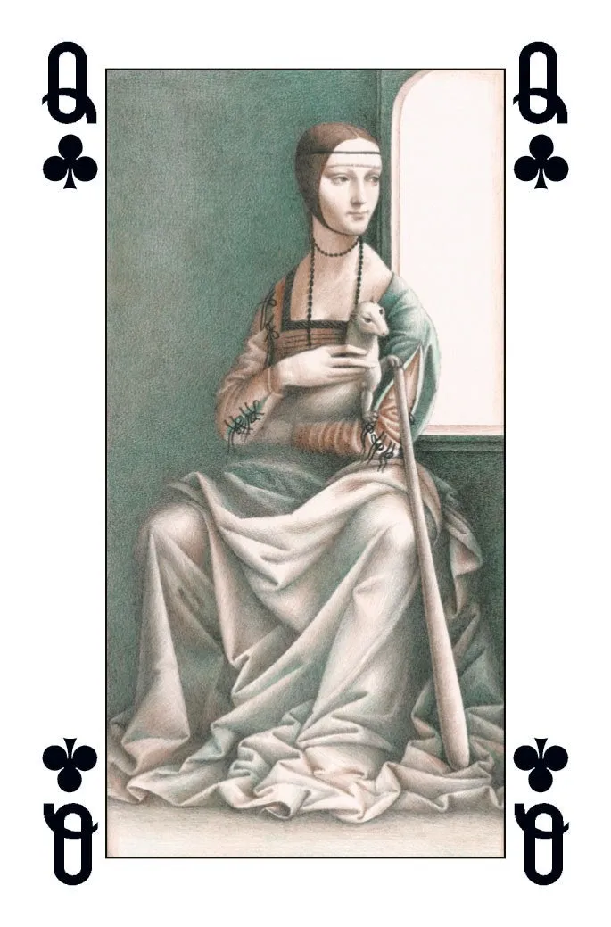 Lo Scarabeo Leonardo Da Vinci Illustrated Playing Cards carte da gioco 54 carte