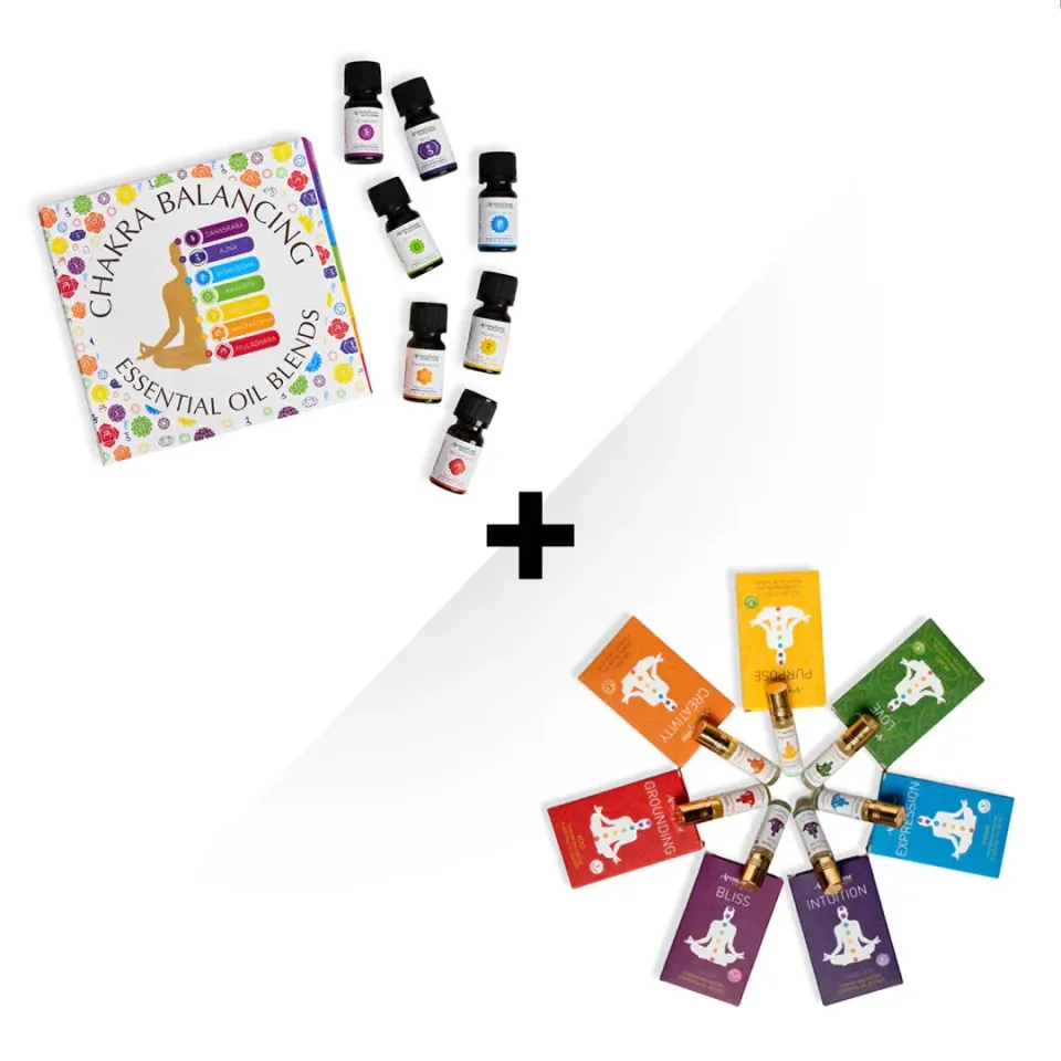 Aromafume 7 Chakra Wellness Kit roll-on oli essenziali 10 ml vegan
