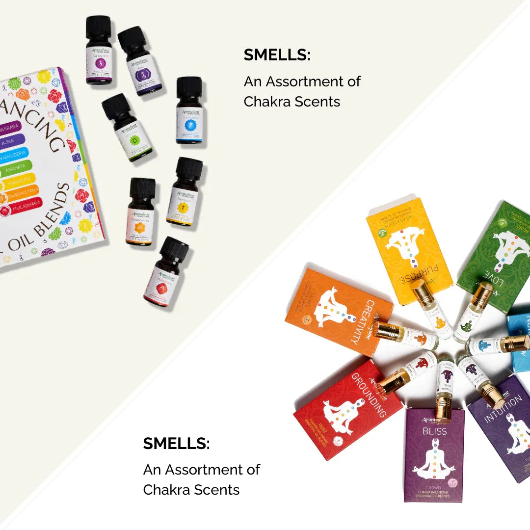 Aromafume 7 Chakra Wellness Kit roll-on oli essenziali 10 ml vegan