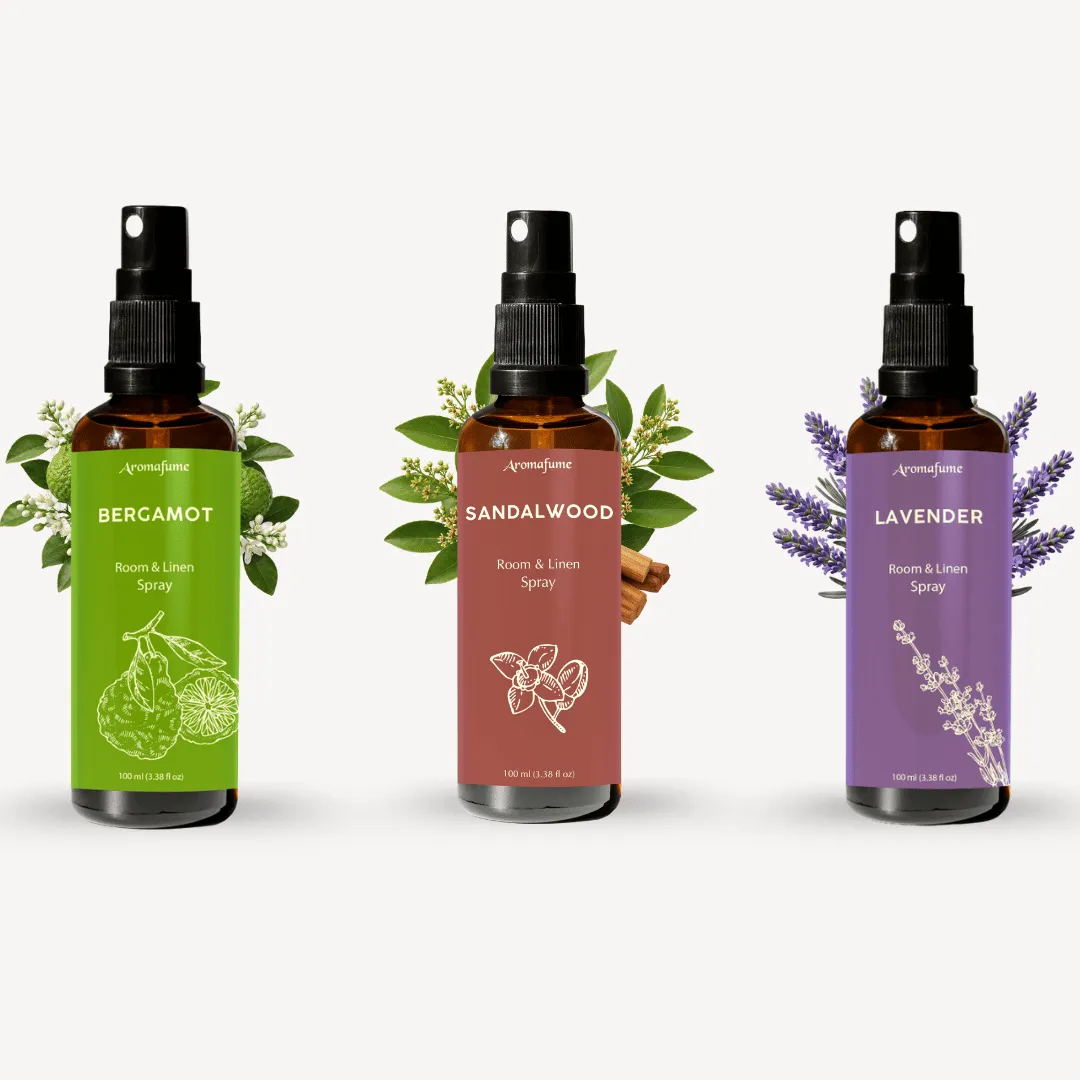 Aromafume 100% Natural Room & Linen Spray Set spray ambiente 3x50 ml