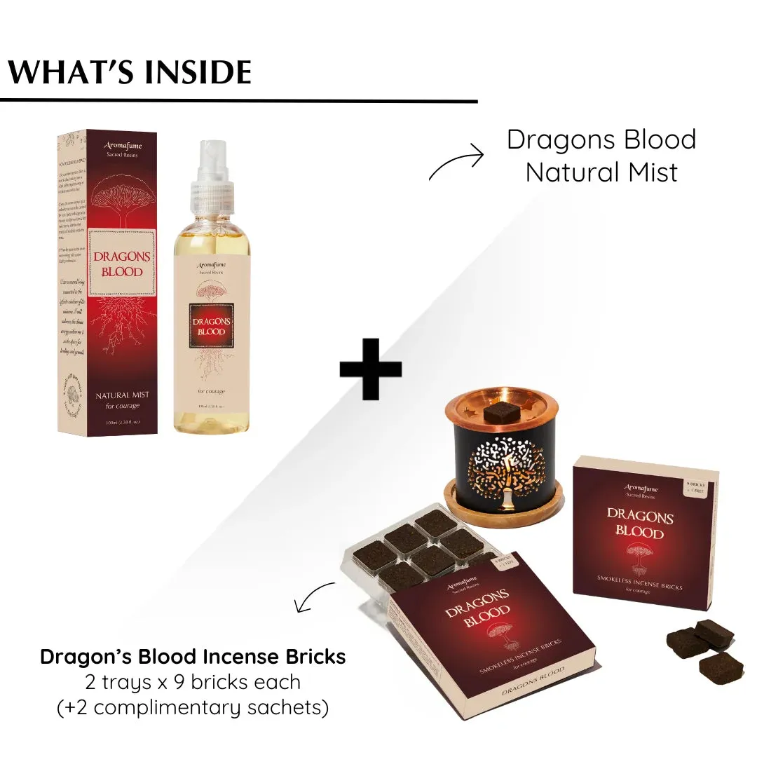 Aromafume Dragon's Blood kit mattoncini incenso e spray