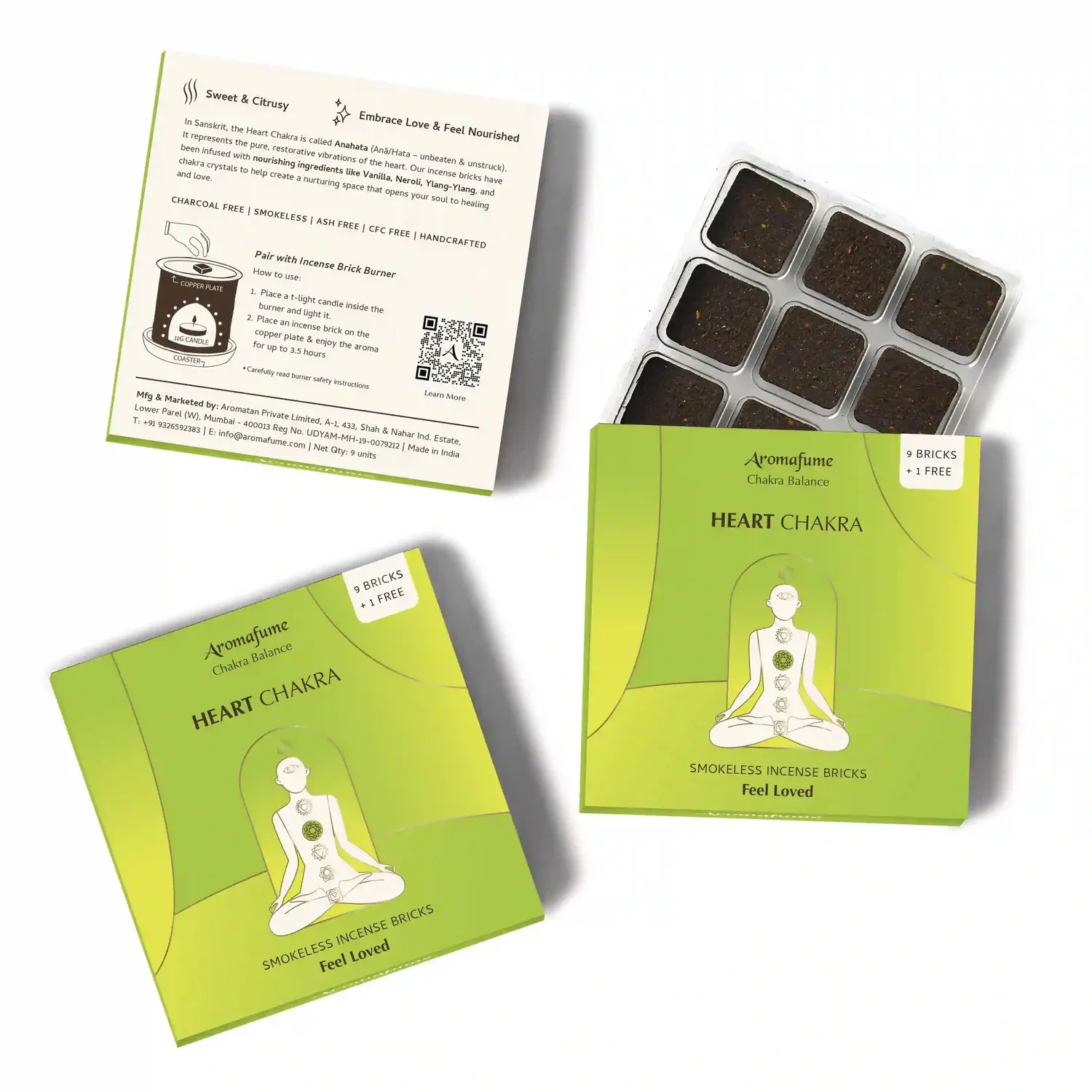 Aromafume 7 Chakra Mattoncini Incenso 14 pz