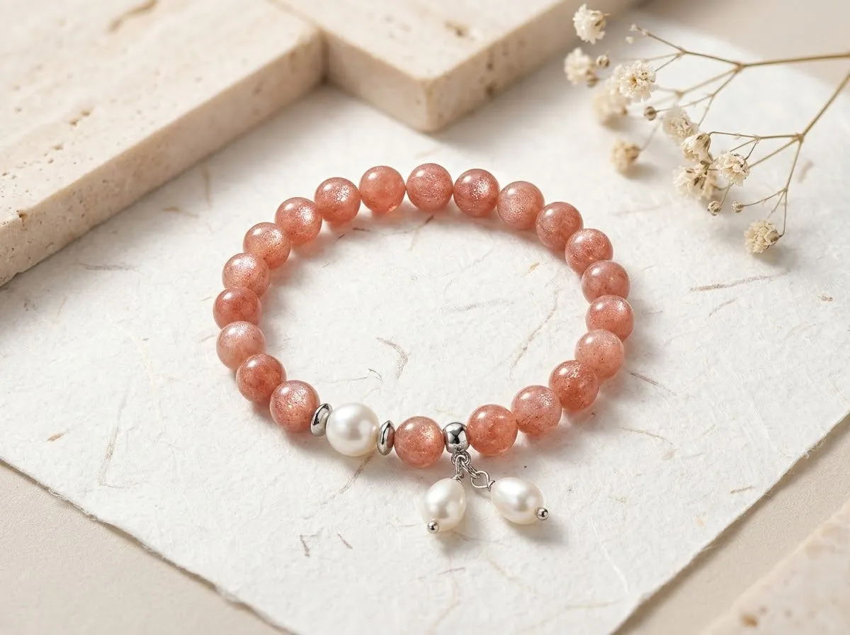 La Fenice Indaco Bracciale Pietra del Sole pietra naturale 6 mm
