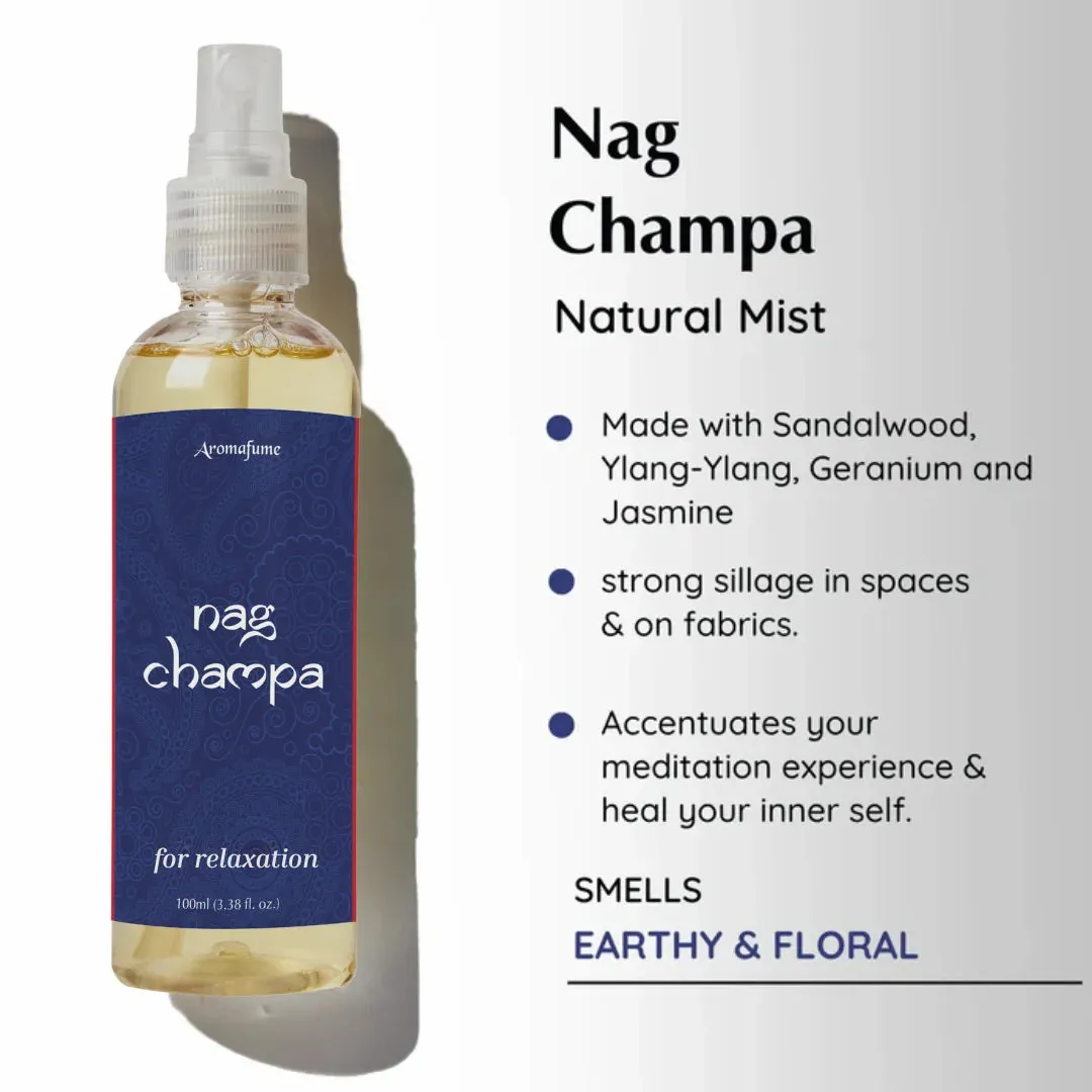 Aromafume Nag Champa Mist & Oil Kit Benessere 100ml+10ml Legnoso