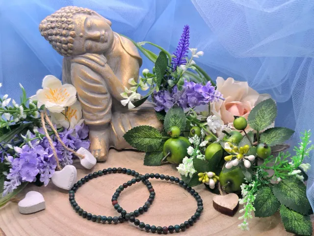 La Fenice Indaco bracciale eliotropio 4mm pietra naturale