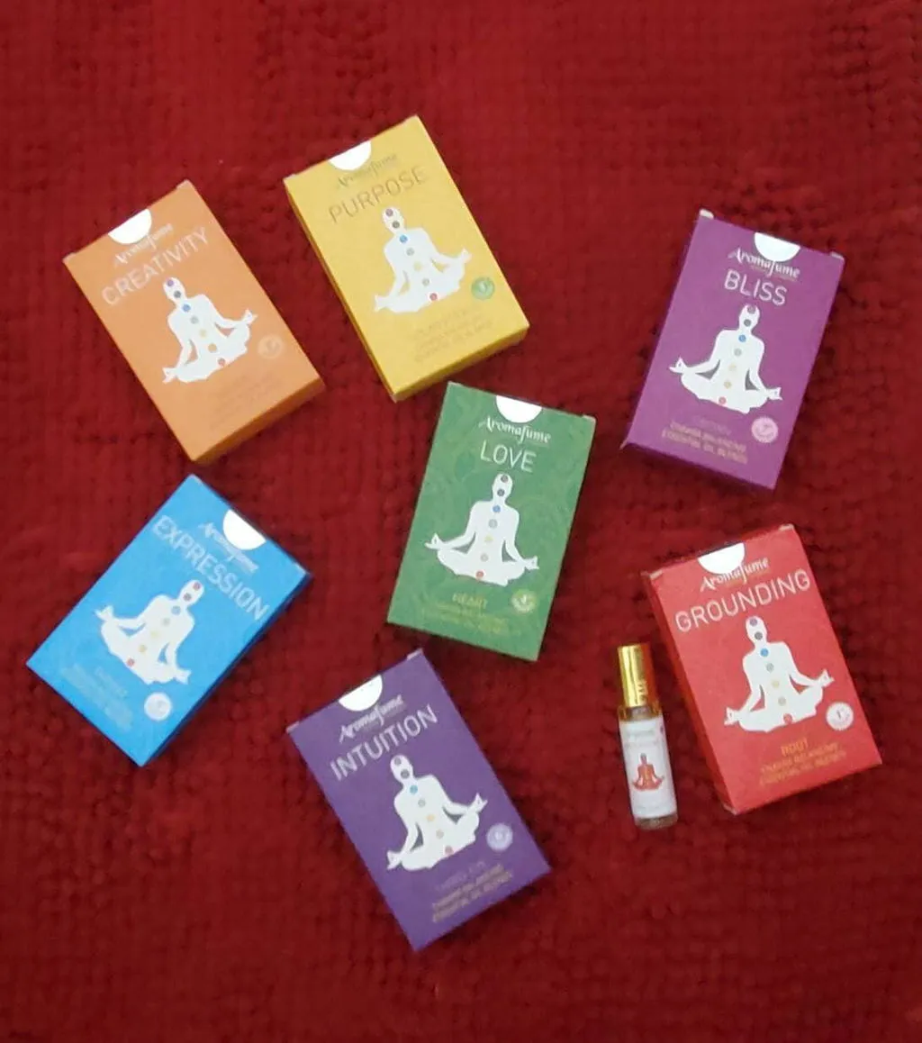 Aromafume 7 Chakra oli essenziali roll-on 6 ml set regalo