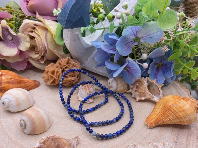 La Fenice Indaco Bracciale Lapislazzuli 4 mm pietra naturale