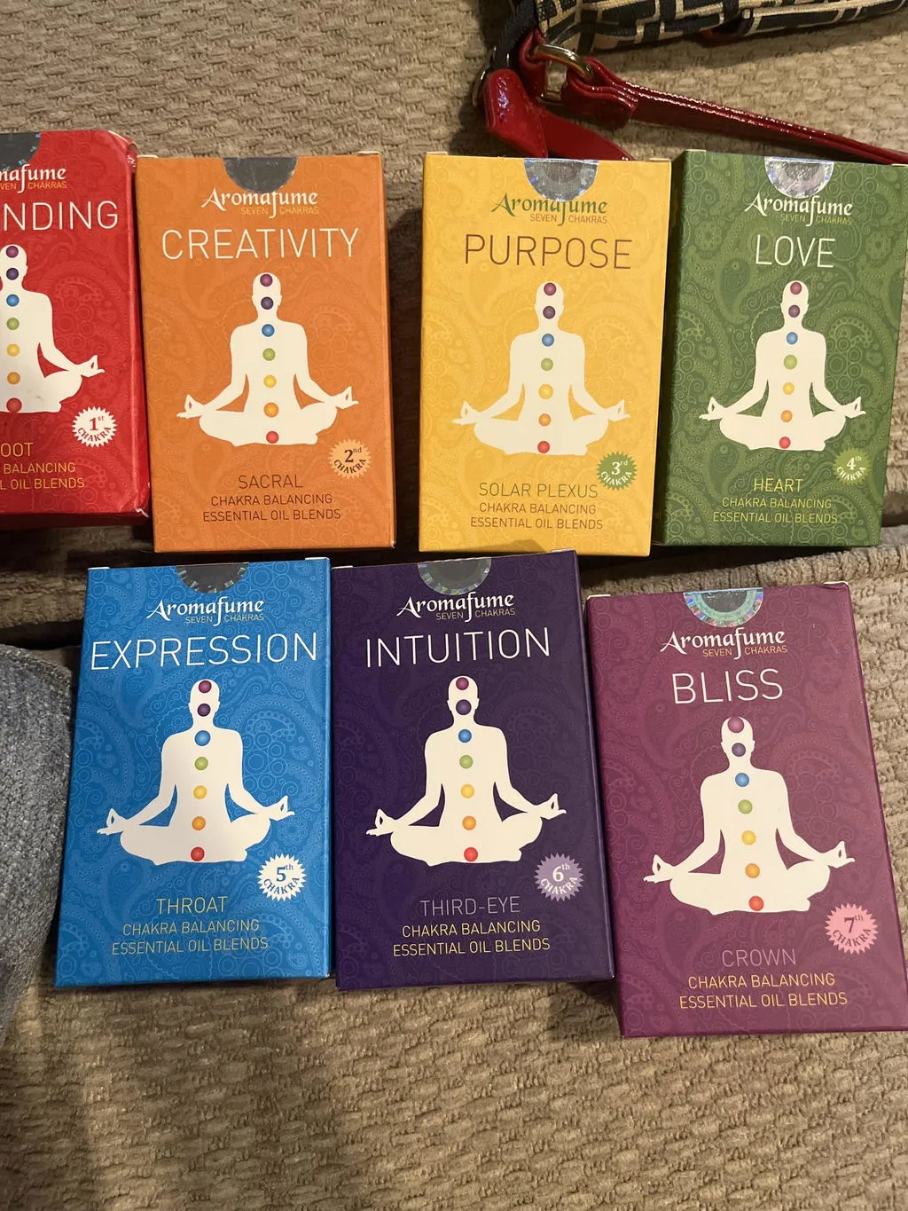 Aromafume 7 Chakra oli essenziali roll-on 6 ml set regalo
