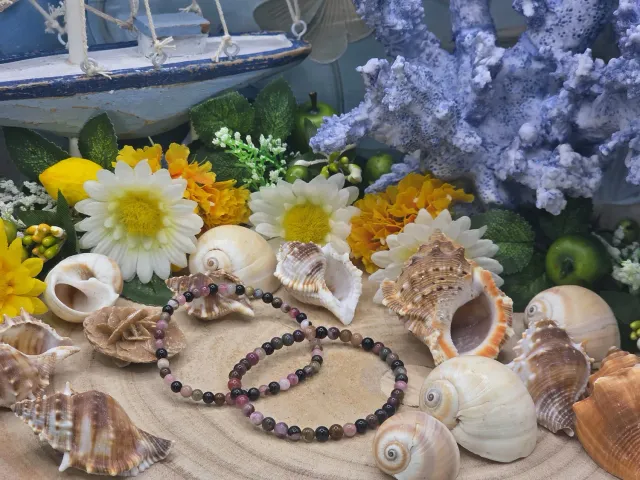 La Fenice Indaco Bracciale Tormalina Naturale 4mm
