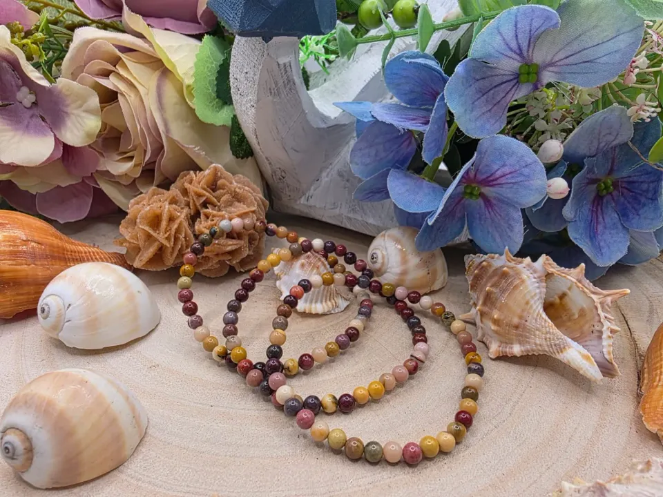 La Fenice Indaco Bracciale Mookaite 4mm pietra naturale