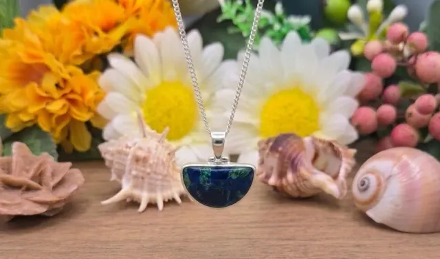 La Fenice Indaco Ciondolo Azzurrite Argento