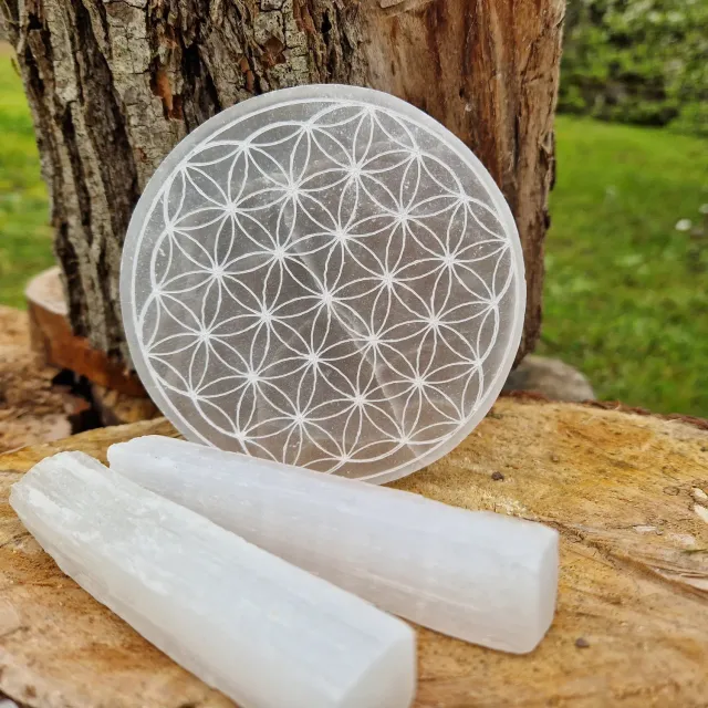 La Fenice Indaco Piatto armonizzatore selenite