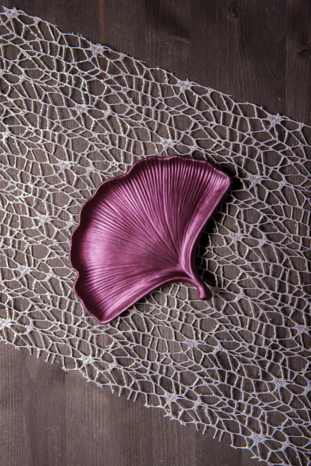 Astroflorarium vassoio foglia eco-resina effetto ceramica
