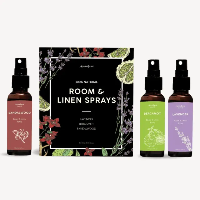 Aromafume 100% Natural Room & Linen Spray Set spray ambiente 3x50 ml