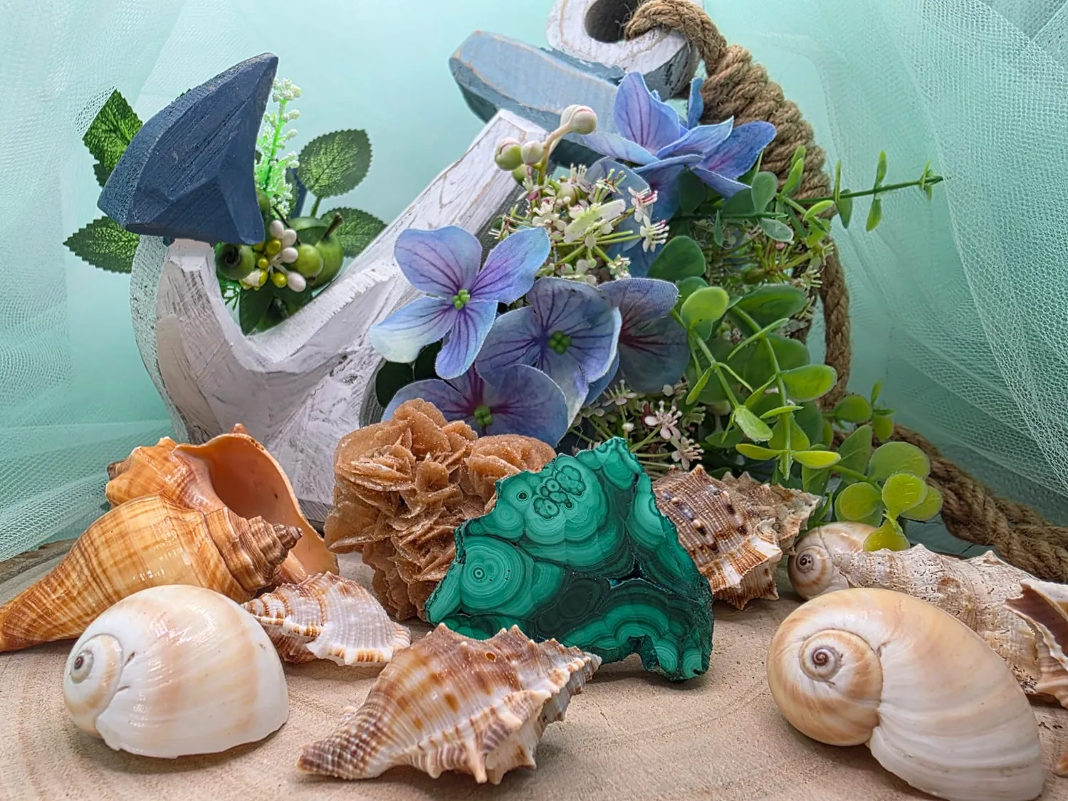 La Fenice Indaco Fetta Malachite Crisocolla Levigata