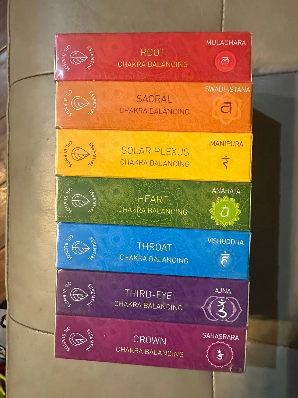 Aromafume 7 Chakra oli essenziali roll-on 6 ml set regalo