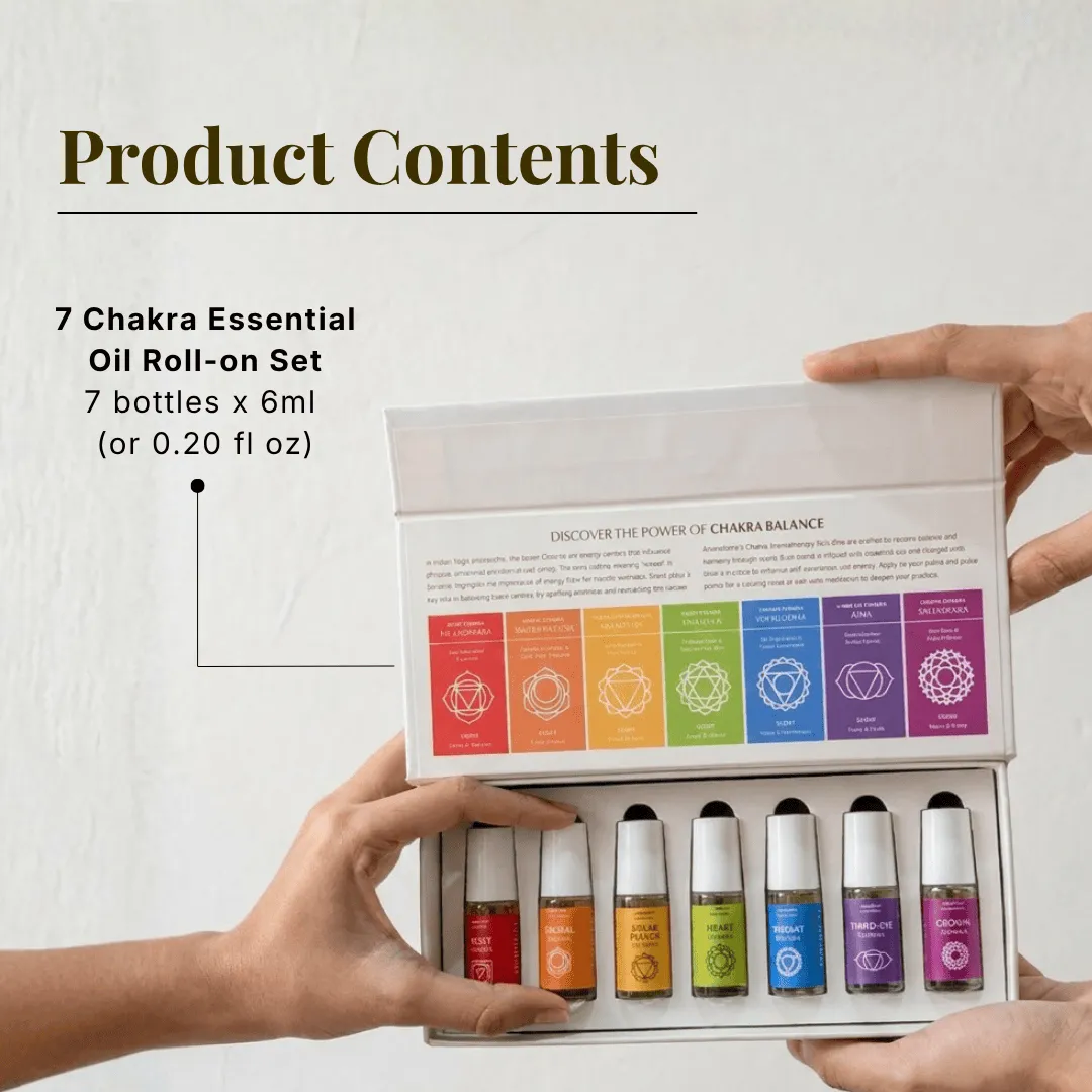 Aromafume 7 Chakra oli essenziali roll-on 6 ml set regalo