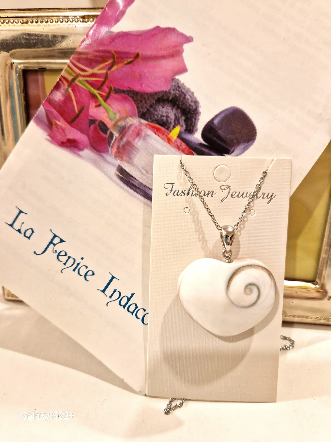 La Fenice Indaco Ciondolo cuore pietra naturale argento