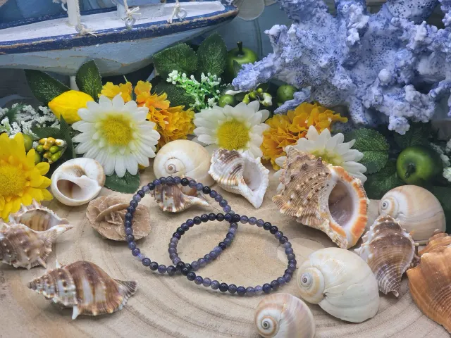 La Fenice Indaco Bracciale Iolite naturale 4mm chiarezza