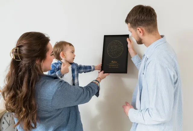 Astroflorarium Mappa Stellare Compleanno quadro personalizzato