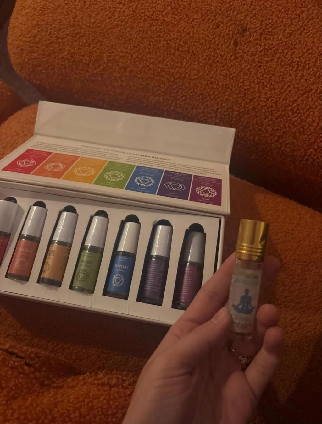 Aromafume 7 Chakra oli essenziali roll-on 6 ml set regalo