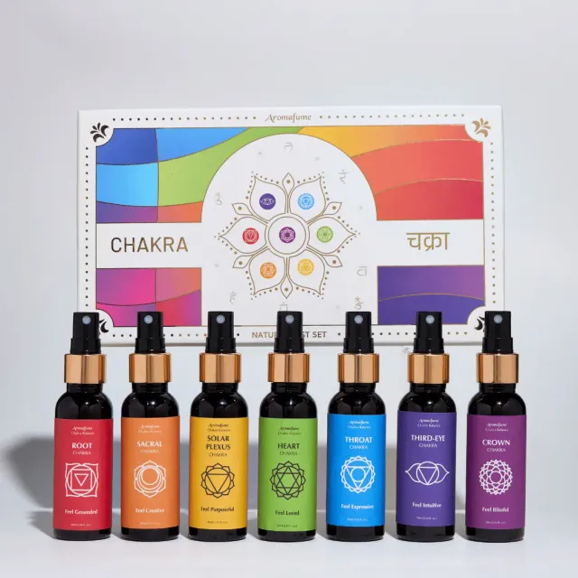 Aromafume 7 Chakra Natural Mist Gift Set spray ambiente naturale