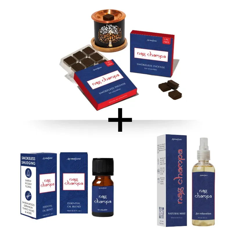 Aromafume Hippie Soul Nag Champa kit incenso e profumo