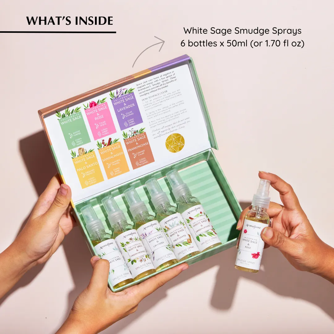 Aromafume White Sage Smudge Spray Gift Set set spray ambiente