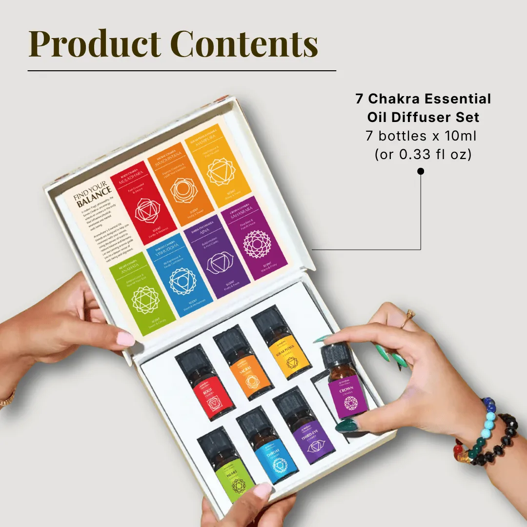 Aromafume 7 Chakra Essential Oil Gift Set oli essenziali