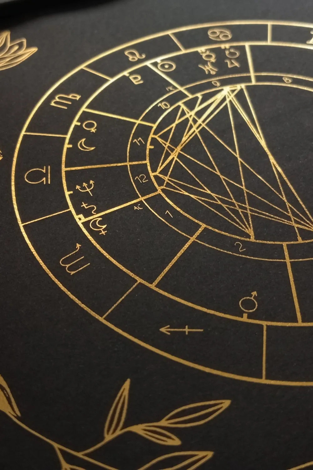 Astroflorarium Tema Natale quadro astrologico personalizzato