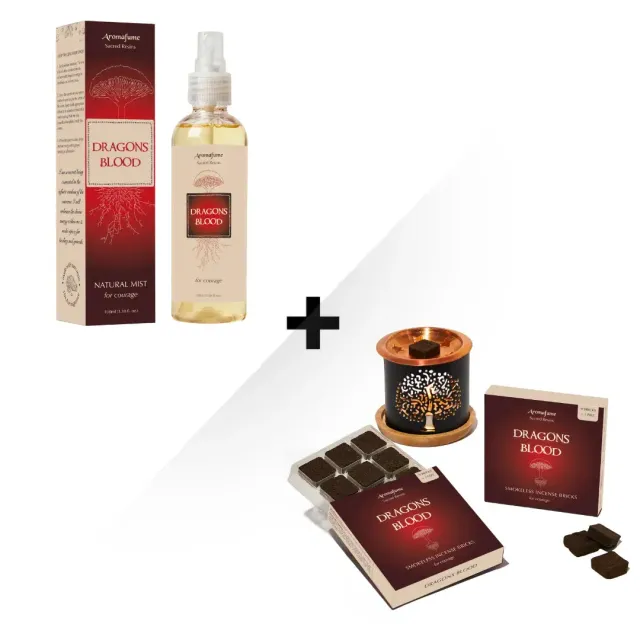 Aromafume Dragon's Blood kit mattoncini incenso e spray