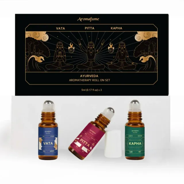 Aromafume Ayurveda set roll-on oli essenziali lavanda agrumi