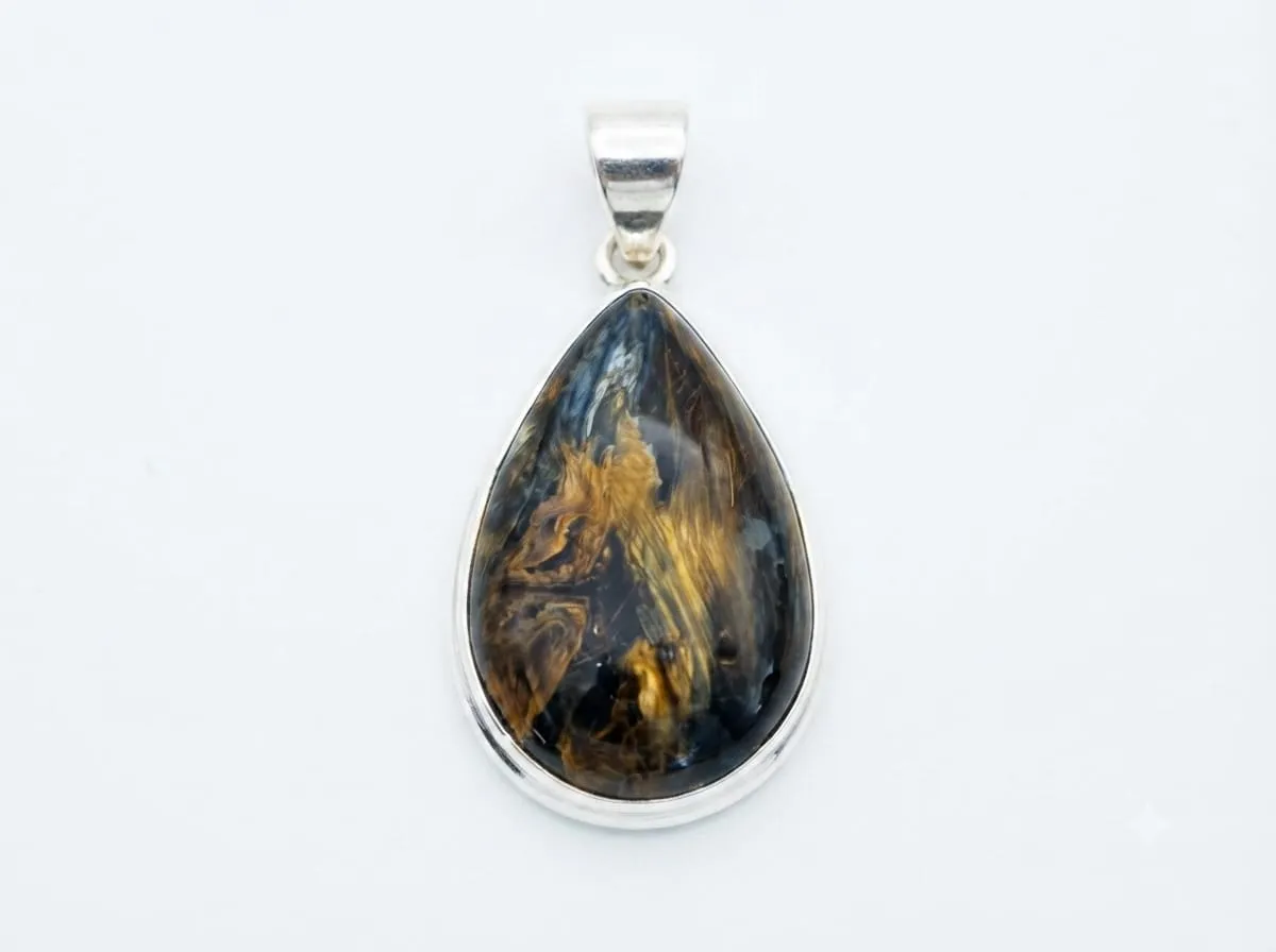 La Fenice Indaco Ciondolo Pietersite Argento pietra naturale