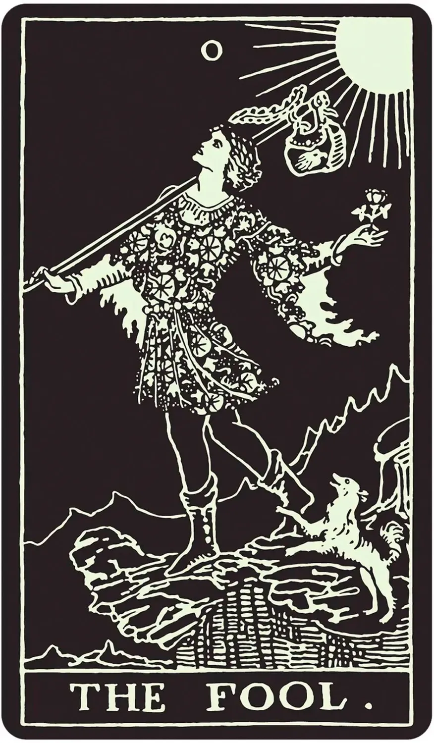 Glow in the Dark Tarot tarocchi 78 carte inglese luminosi