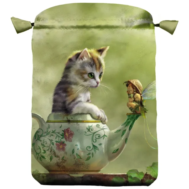 Lo Scarabeo Fantasy Cats sacchetto tarocchi in raso 160x225 mm