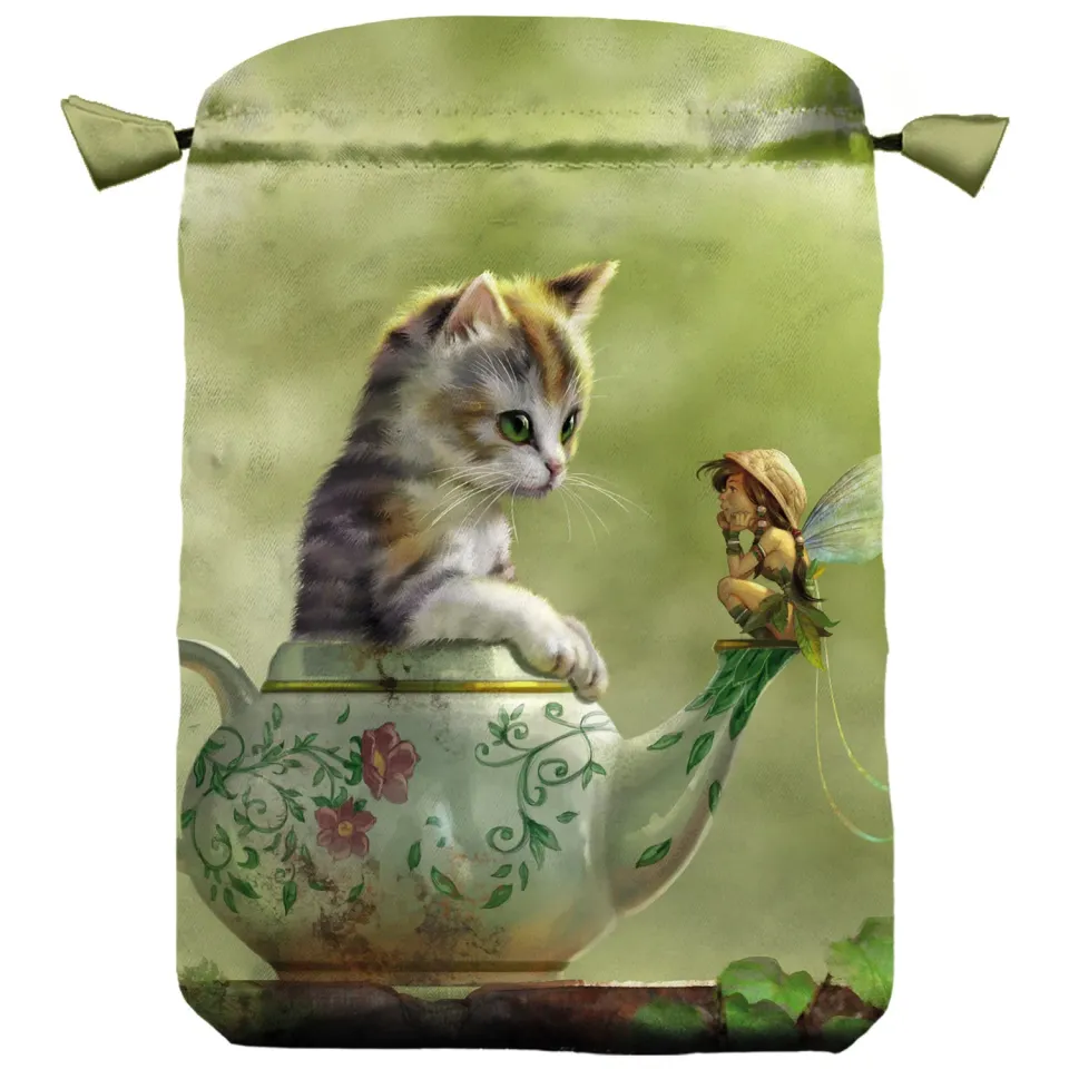 Lo Scarabeo Fantasy Cats sacchetto tarocchi in raso 160x225 mm