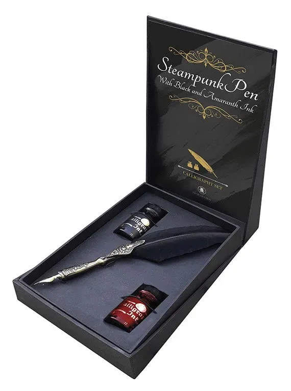 Lo Scarabeo Steampunk Pen set calligrafia con calamai regalo