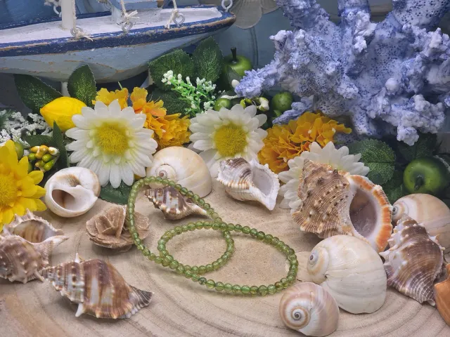 La Fenice Indaco Bracciale Olivina Naturale 4 mm