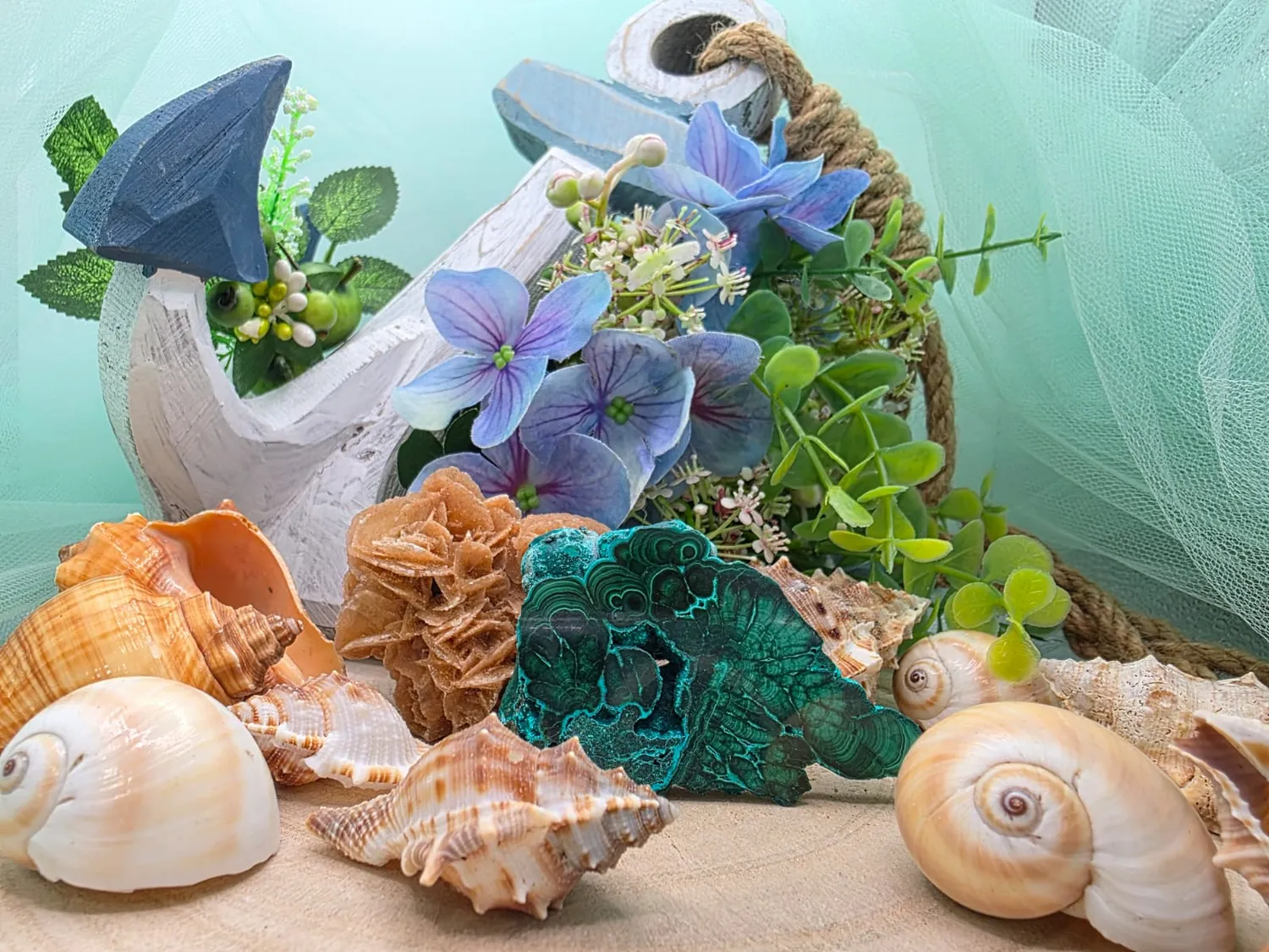 La Fenice Indaco Fetta Malachite Crisocolla Levigata