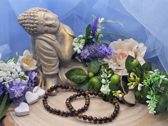 La Fenice Indaco Bracciale Occhio di Tigre Falco Bue 6 mm