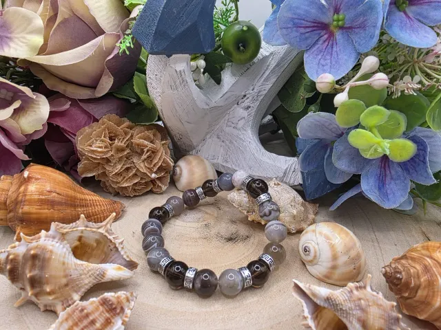 La Fenice Indaco Agata Botswana bracciale 10mm protettivo