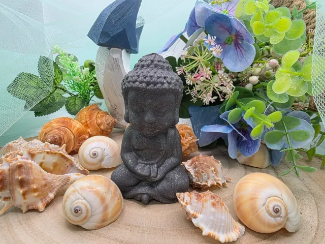 La Fenice Indaco Buddha Shungite naturale 7-8 cm