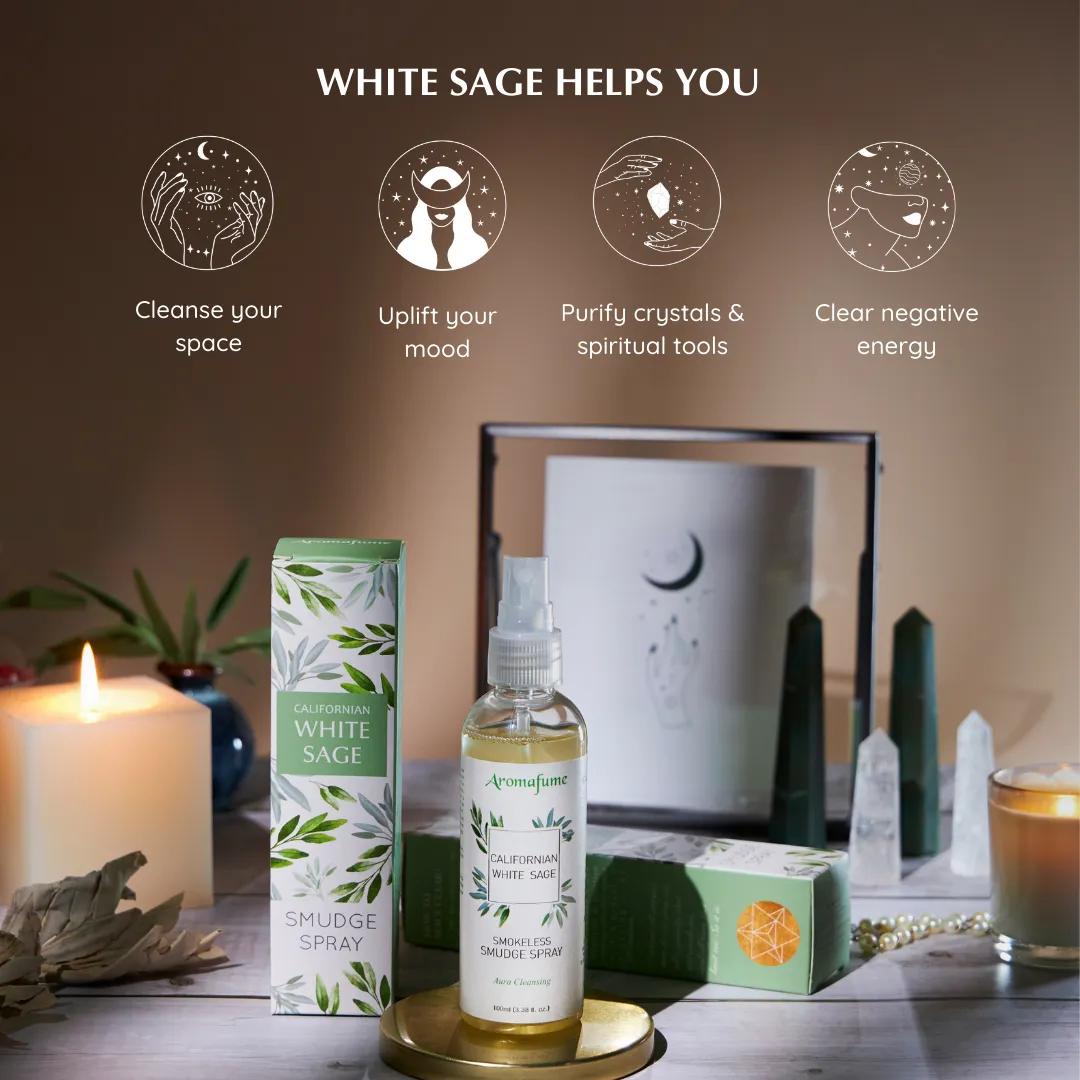 Aromafume White Sage Smudge Spray Gift Set set spray ambiente