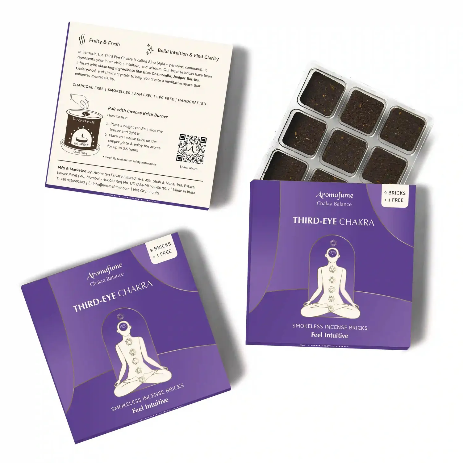 Aromafume 7 Chakra Mattoncini Incenso 14 pz