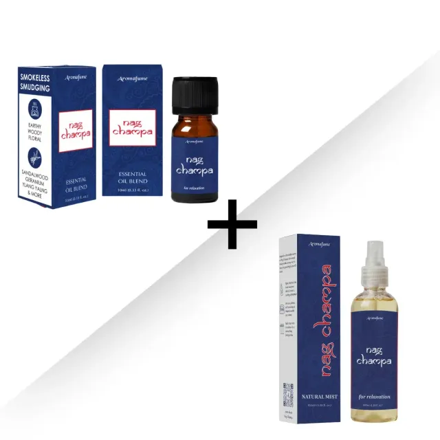 Aromafume Nag Champa Mist & Oil Kit Benessere 100ml+10ml Legnoso