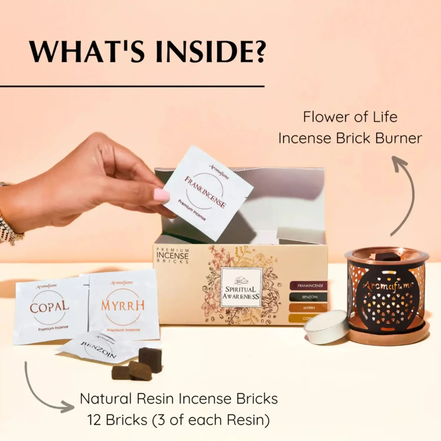 Aromafume Inner-peace kit benessere incenso e mist di resine