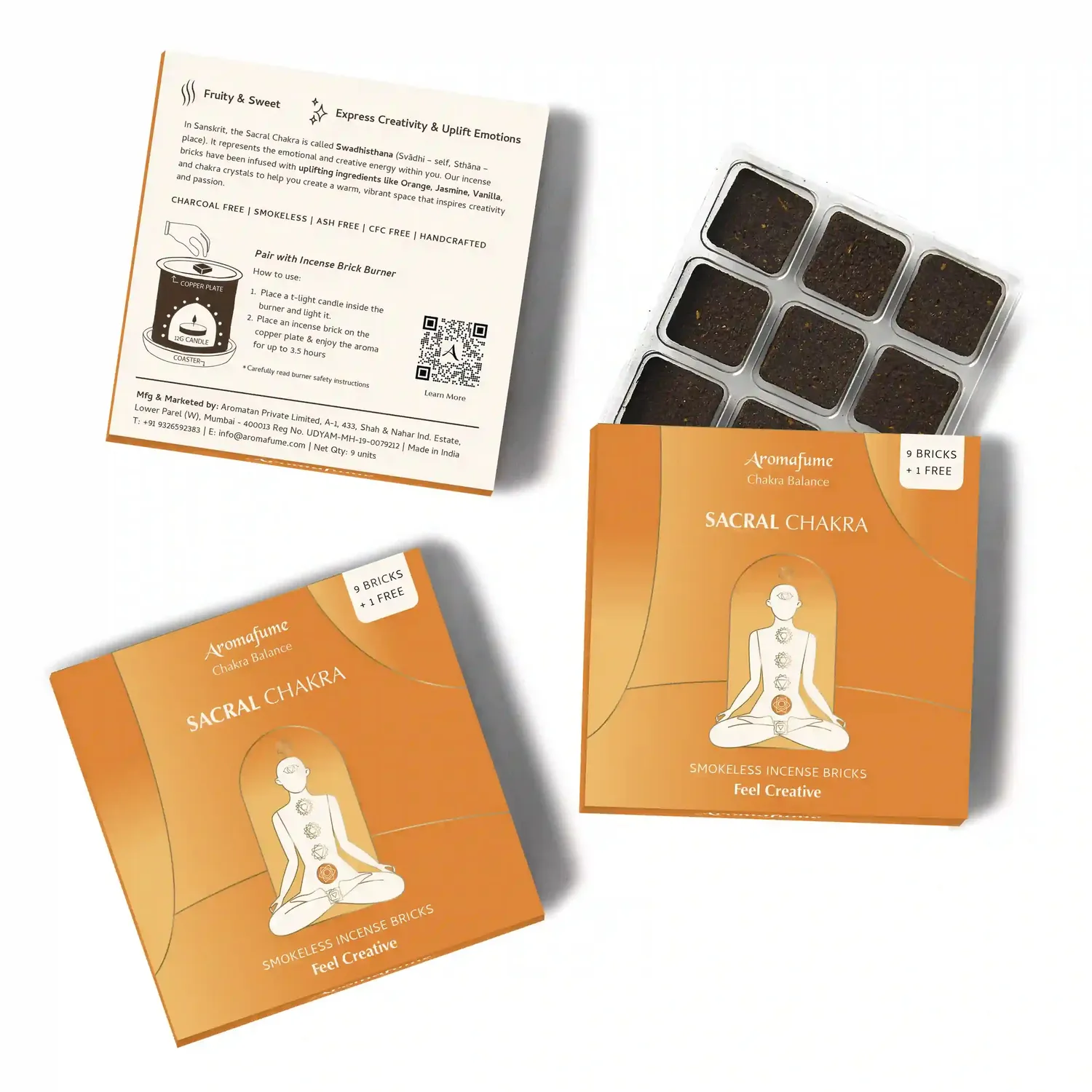 Aromafume 7 Chakra Mattoncini Incenso 14 pz