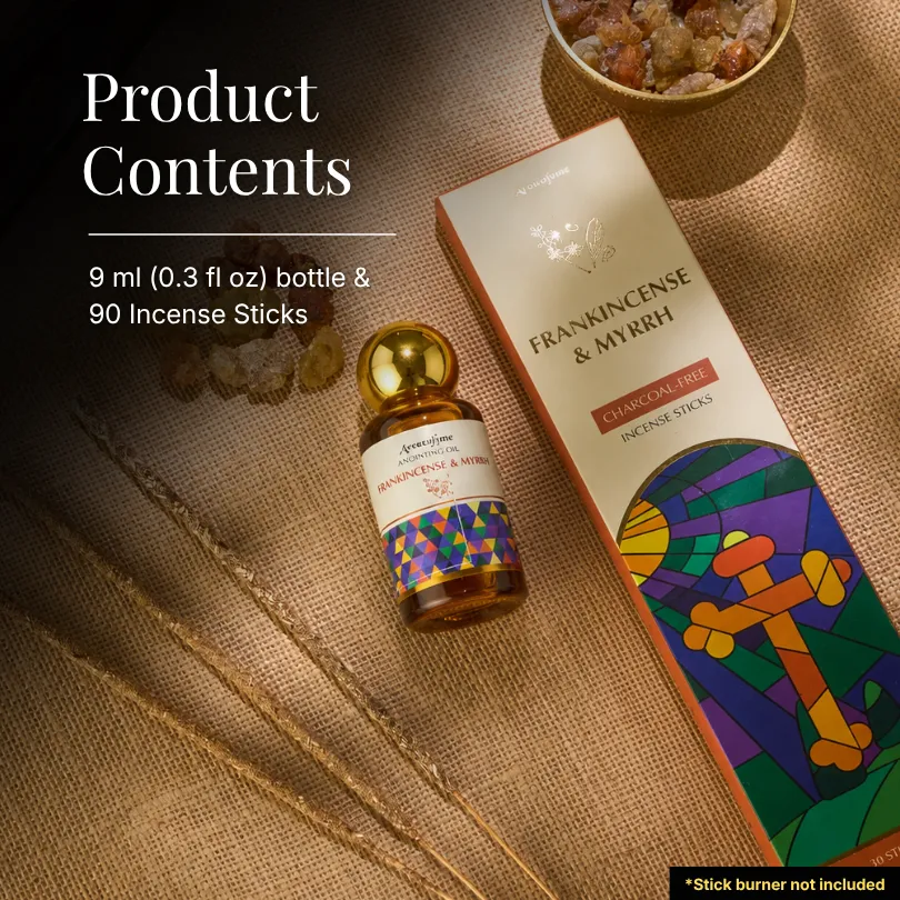 Aromafume Frankincense & Myrrh bastoncini d’incenso 90 pz e olio